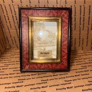 Pier 1 Burgundy and Gold Ornate Frame